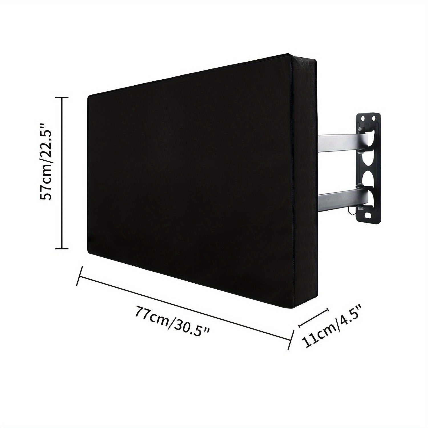 Funda para TV de exterior Oxford 210D impermeable, a prueba de polvo y nieve, cubierta para muebles negra