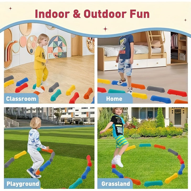 6-chiqish bolalar uchun muvozanat bo'ylama to'plami, sirpanmaydigan ichki va tashqi to'siqlar, sezgirlik o'yini