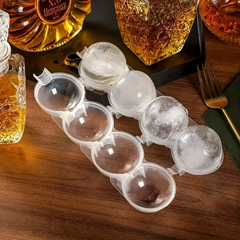 4-Sphere Ice Ball Maker Plastic Mold for Whiskey and Cocktails