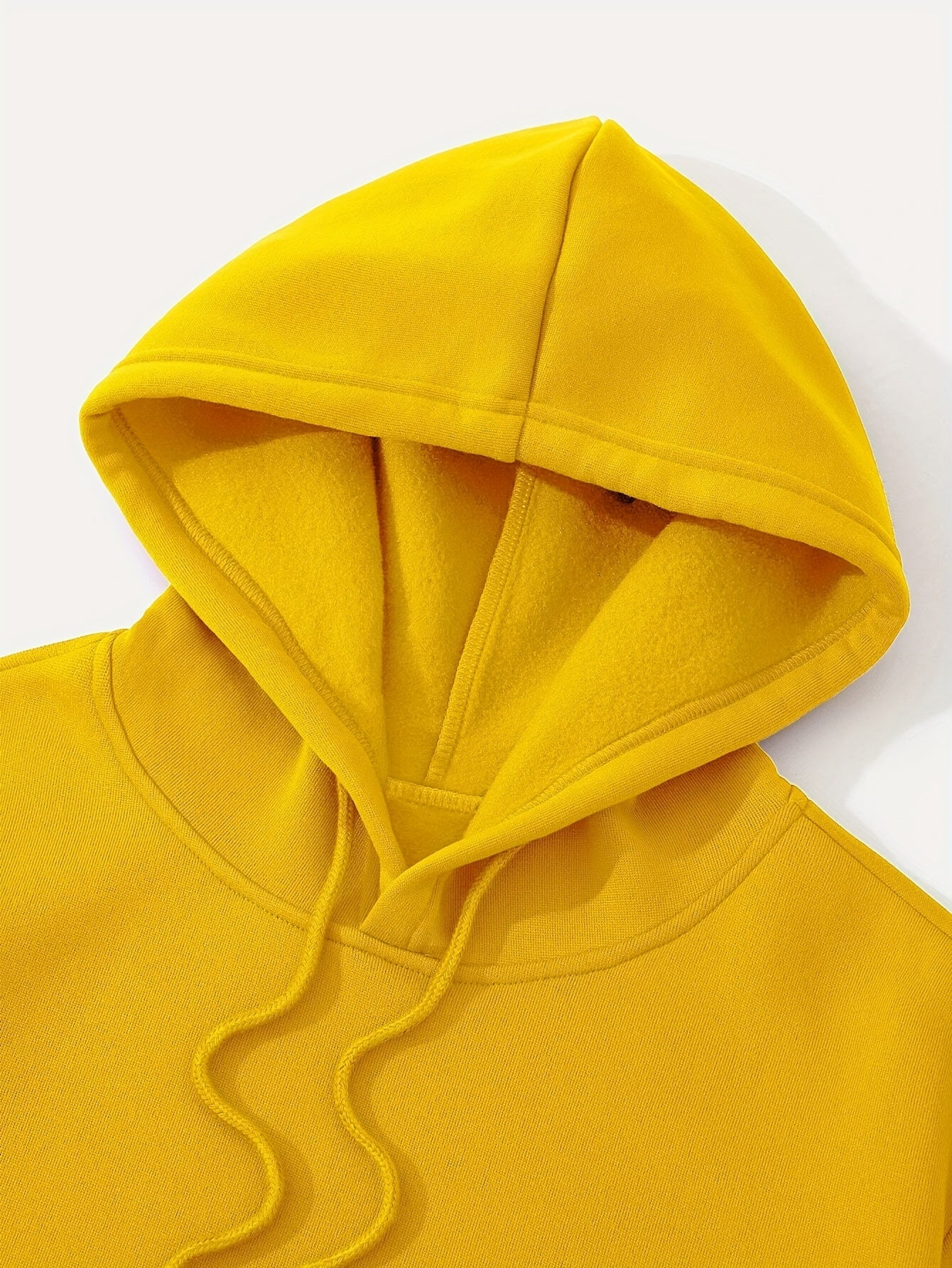 Men's Casual Hoodie with Hooded Collar, Polyester, Solid Color, Regular Fit