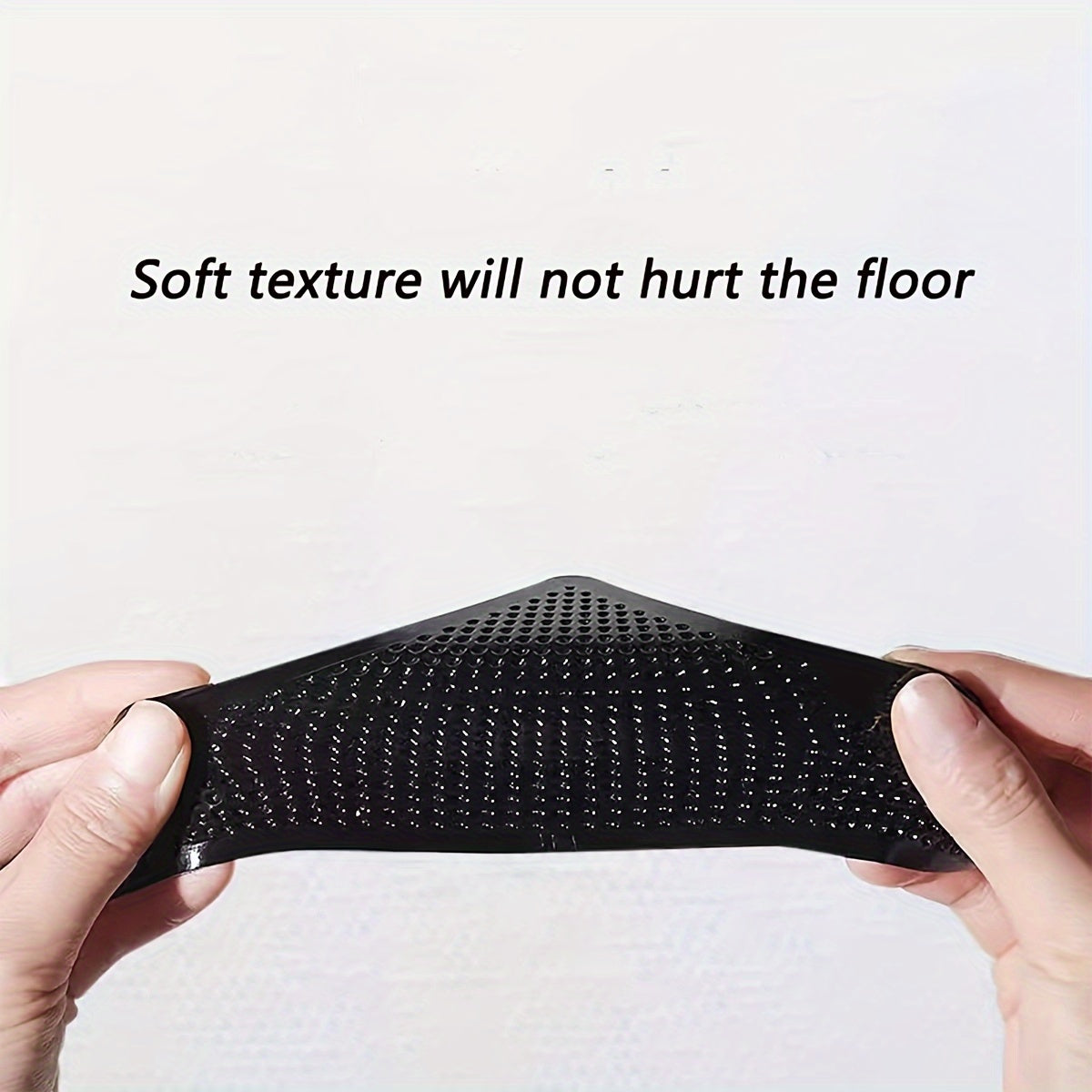 Silicone Triangle Carpet Anti-Slip Pads Set of 4 for Bedroom and Living Room