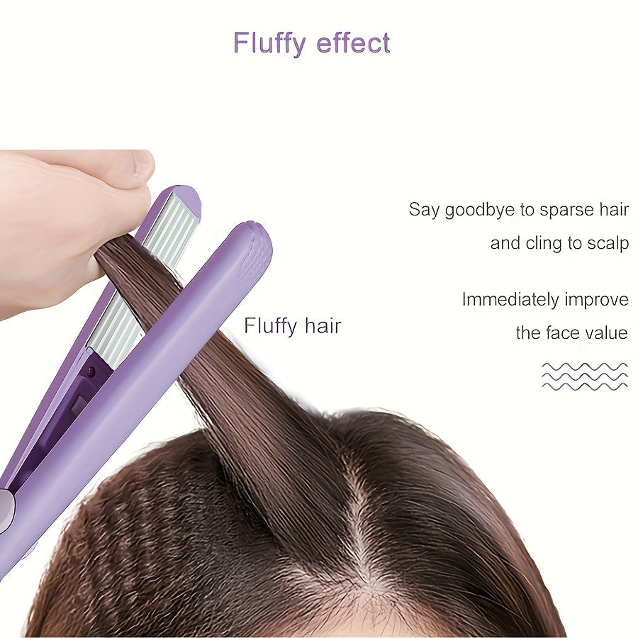 2-in-1 Mini Wave Style Curling Iron and Flat Iron Ceramic Hair Curler 110V 220V