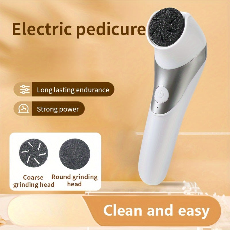 Rechargeable Electric Foot Scrubber with Two-Level Force Adjustment for Dead Skin and Calluses