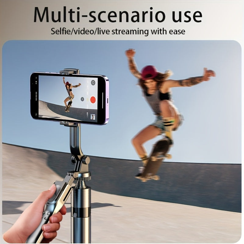 2024 Чорбоғлиқ ўз-ўзини суратга олиш қўлқопи тропида телефонлар учун 360° айланиш портатив стабилизатор саёҳат фотосурет учун