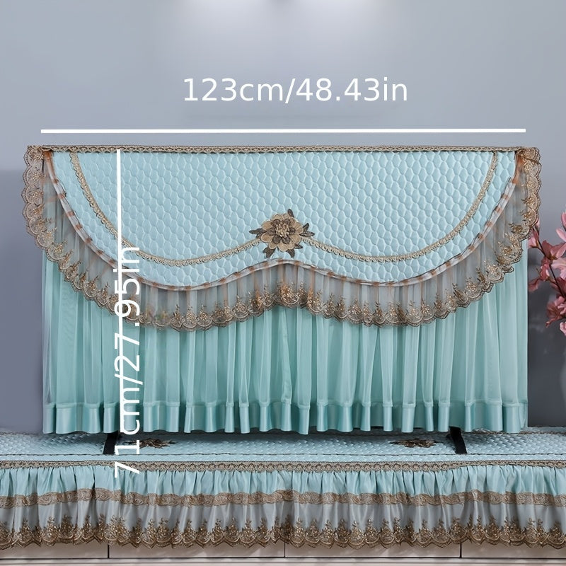 50 Inch Polyester LCD TV Dust Cover Wall-Mounted Lace Design Curved Protector