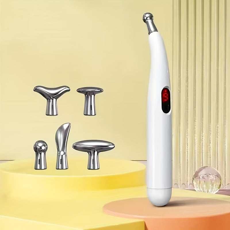 9 ta intensivlik darajasi va orqa, bo'yin va belni yengillashtirish uchun almashtiriladigan boshli quvvatlanadigan massaj qalam. USB quvvatlanishi va 350mAh litiy polimer batareyasi mavjud.