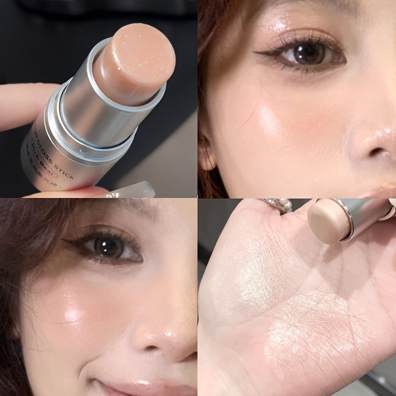 Barra de iluminador en gel ligero con hidratación para mujer, brillo natural y contorno