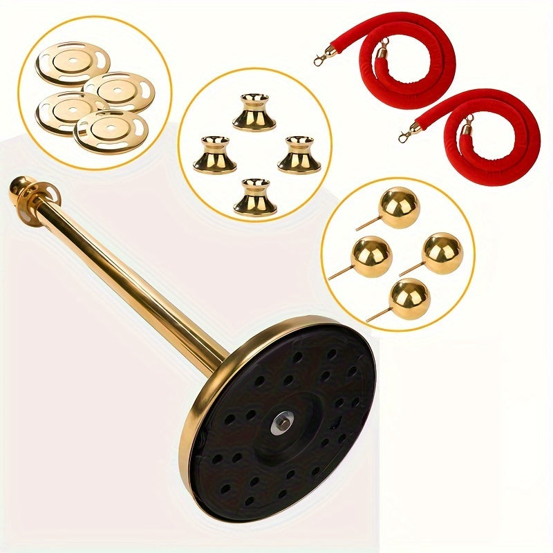 Partiyalar uchun olomonni nazorat qilish uchun bo'sh asosli Qizil Velvet Rope va Xavfsizlik To'siq to'plami.