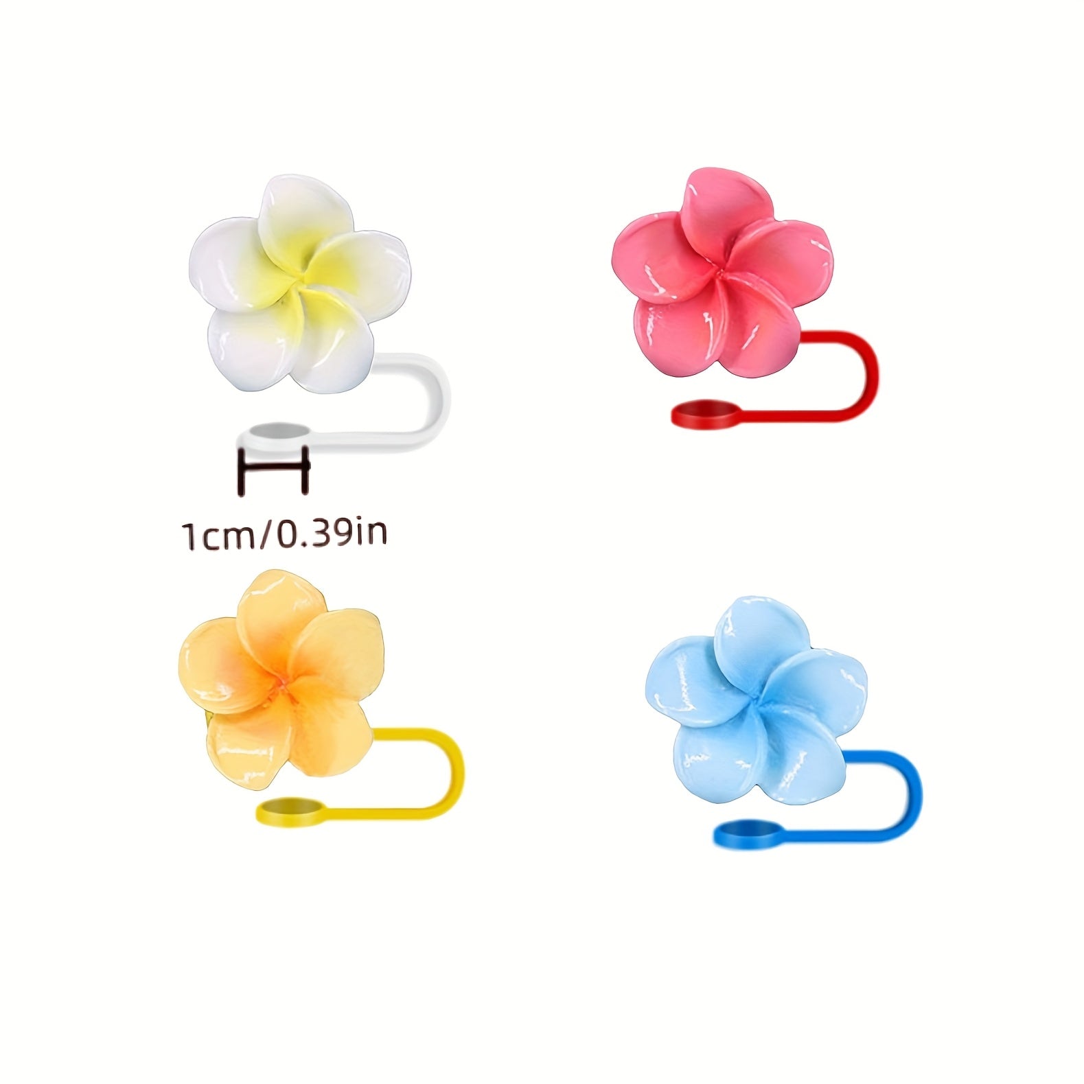 Tapones de silicona de grado alimentario para pajillas en forma de flor para vasos de 30oz y 40oz, set de 2 o 4