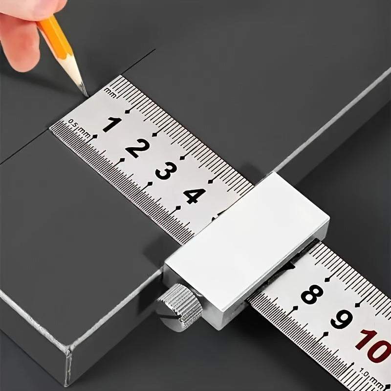 3Pcs Aluminum 15.7-Inch Precision Positioning Rulers Measuring Tools
