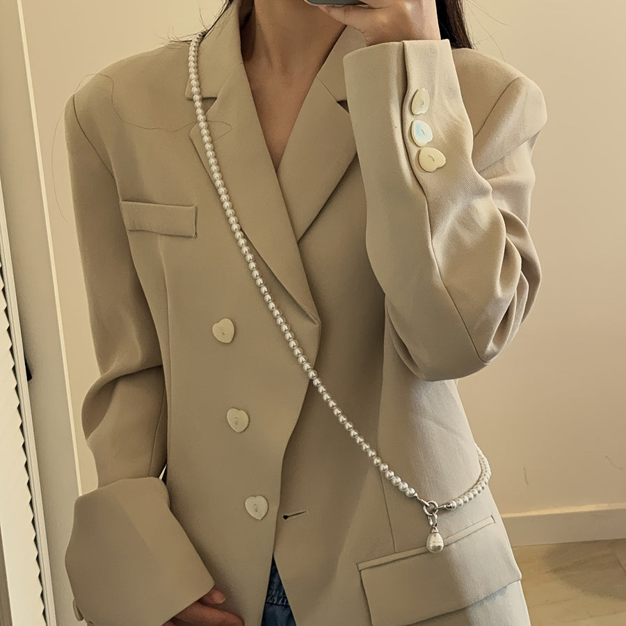 Ayollar uchun oq beaded taqinchoq, kundalik kechki ziyofat uchun, ko‘p maqsadli, zamonaviy aksessuar