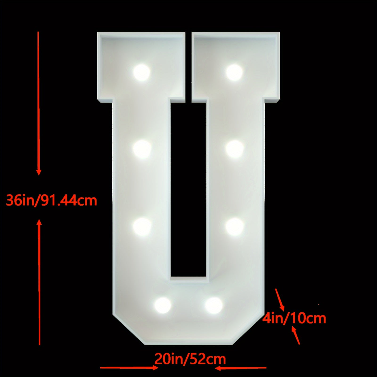 91.44cm LED Marquee Light Up Letters A-Z for Party Wedding Birthday Decor