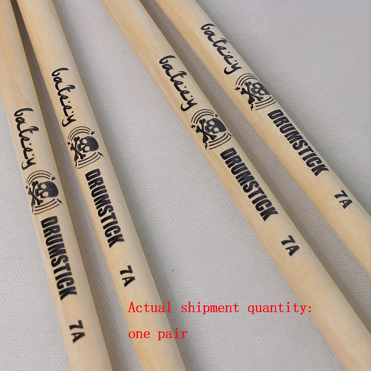 Maple Drumsticks with Skull Pattern 5A 7A 5B Uncharged Mixed Color