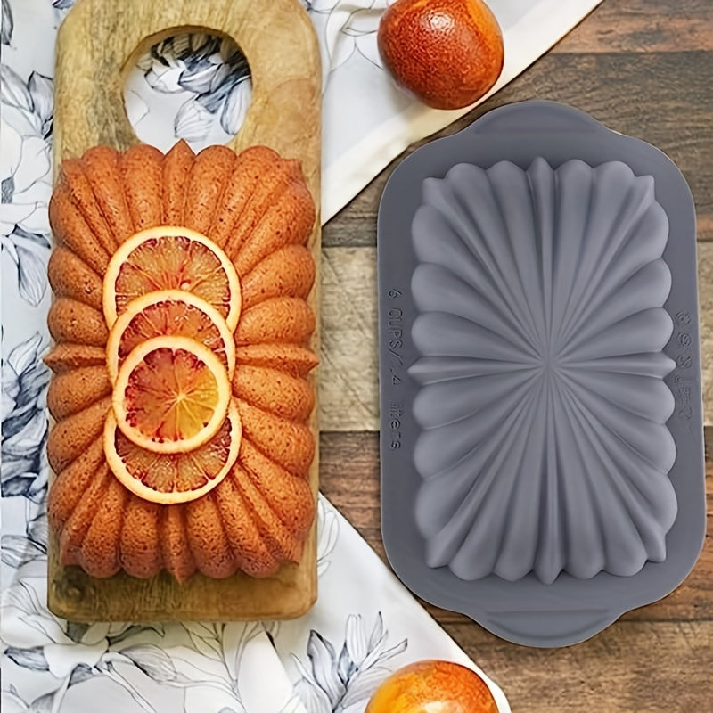 Rectangle Silicone Cake Pan 27.79cmx16.38cm Baking Mold for Oven Cooking