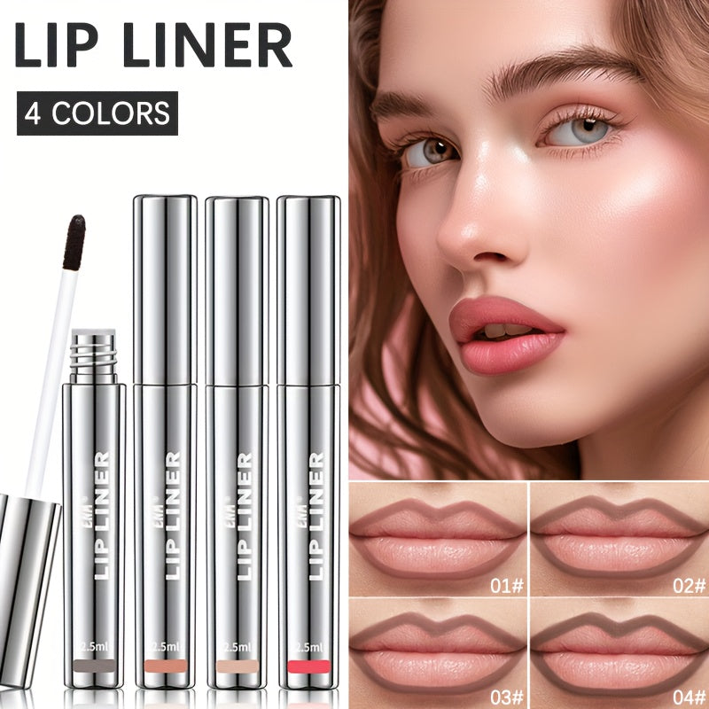 Women Matte Lip Liner 4 Colors Long-lasting Waterproof Smudge-proof