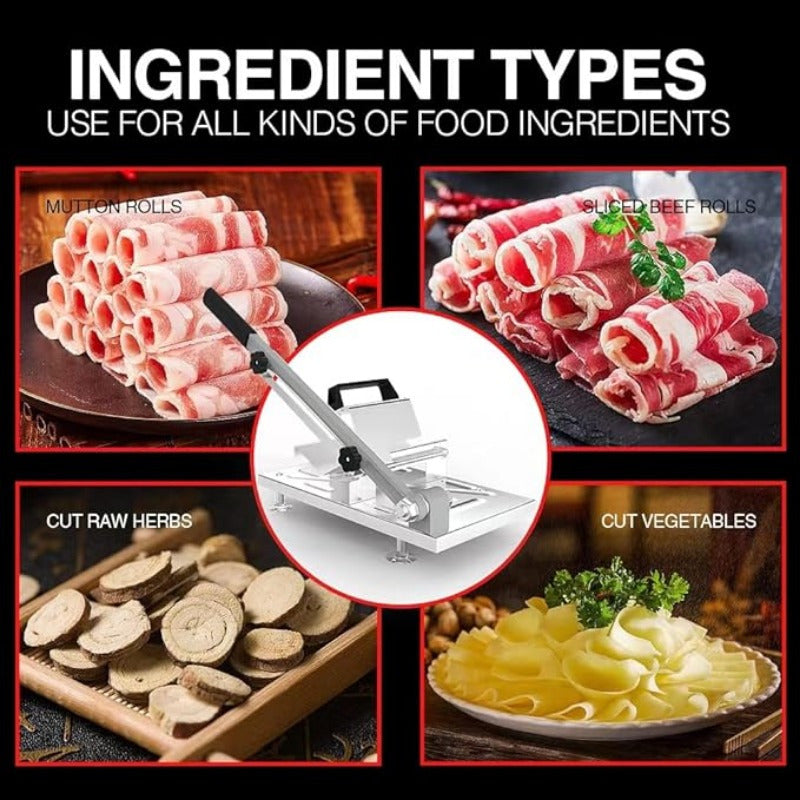 Manual Stainless Steel Meat Slicer for Hot Pot and Gatherings, Power-Free