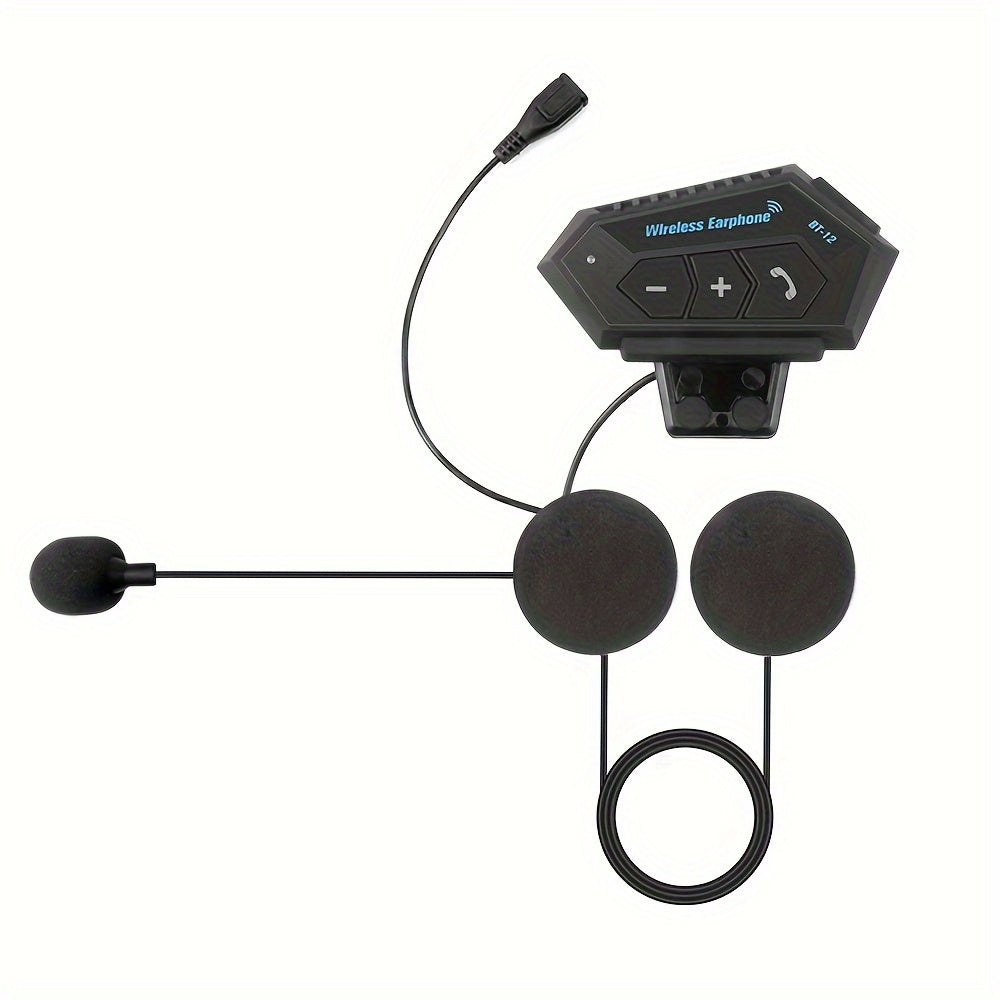 Motorcycle Helmet Headset Wireless 5.0 Hands-Free Calling Stereo Music
