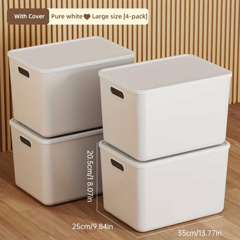 Large Capacity Plastic Storage Bins Set for Kitchen Closet Organization