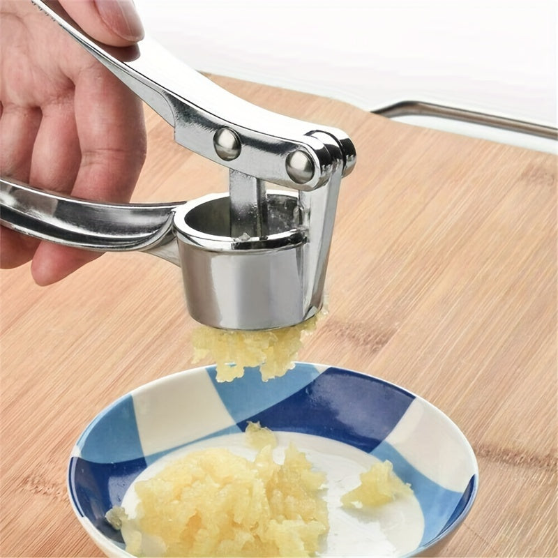 Handheld Metal Garlic and Ginger Press Kitchen Tool for Crushing and Mincing