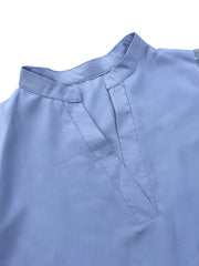 Women's V-Neck Blouse Long Sleeve Polyester Spandex Solid Color Casual Shirt