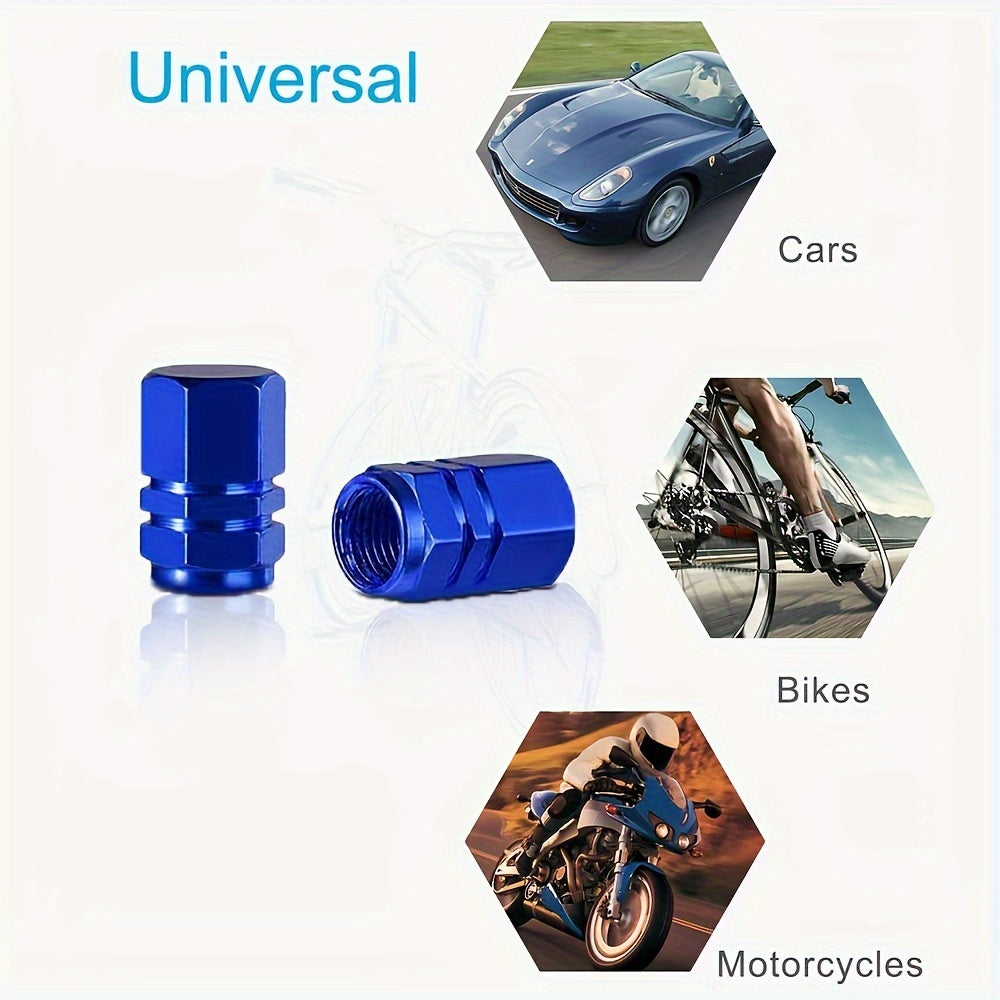 40-Piece Aluminum Alloy Car and Bicycle Valve Caps Durable Tire Caps in 5 Colors