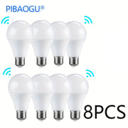 8-Pack Motion Sensor LED Bulb 12W E27 Indoor Lighting Cool White Warm White