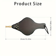 Handheld Fireplace Bellows with Golden Nozzle, Durable Wood-Burning Blower, Indoor Outdoor Heating Tool