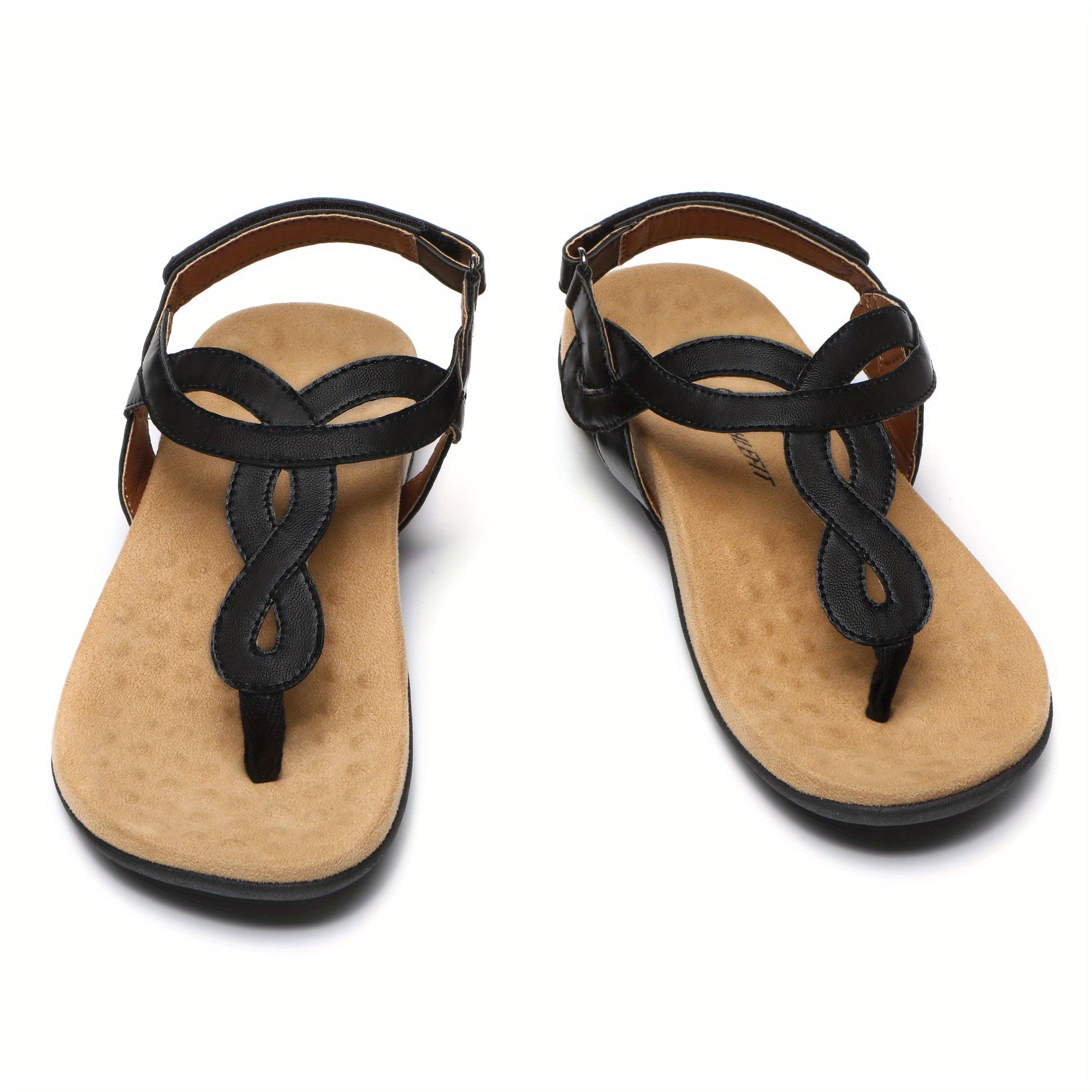 Women's Orthopedic Arch Support Flat Sandals T-Strap Casual