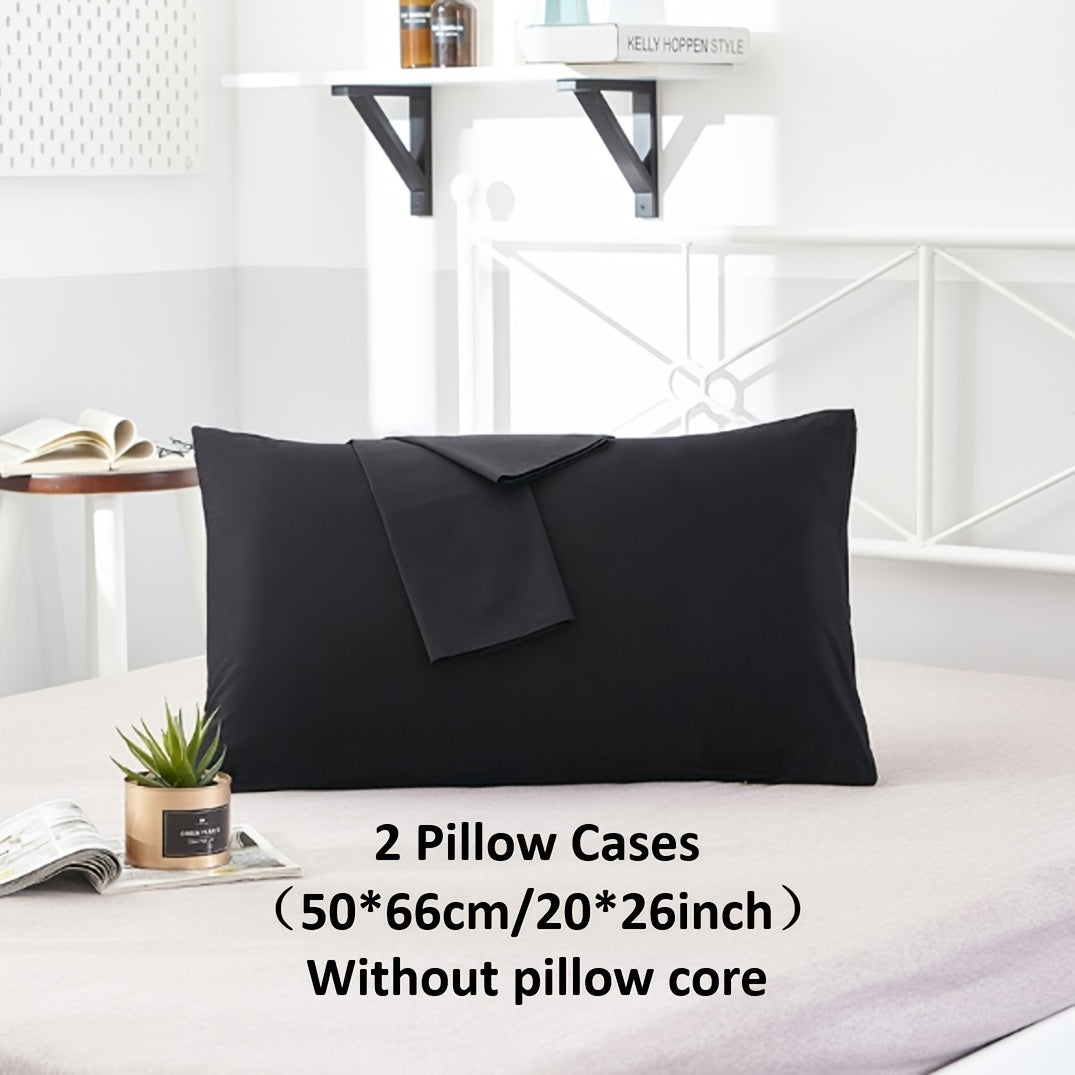 Polyester Pillowcases Set for Bedroom Breathable Soft Skin-Friendly