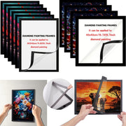 Diamond Painting Frames Set PVC Magnetic Self-Adhesive Wall Display for Diamond Art Photos Posters