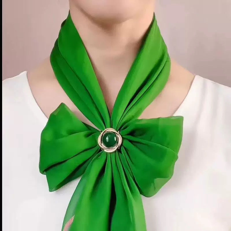 Set of 12 Elegant Alloy Scarf Clips with Pearls and Rhinestones for Women