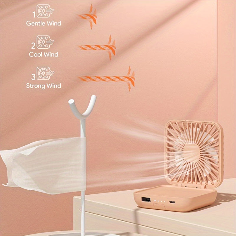 Portativ va kiyiladigan Kompakt USB Ventilyator, 3 tezlikni sozlash imkoniyati bilan, qayta zaryadlanadigan litiy batareyasi mavjud. Ichki va tashqi foydalanish uchun mukammal, qo'shimcha qulaylik uchun yoritish to'plami bilan birga.