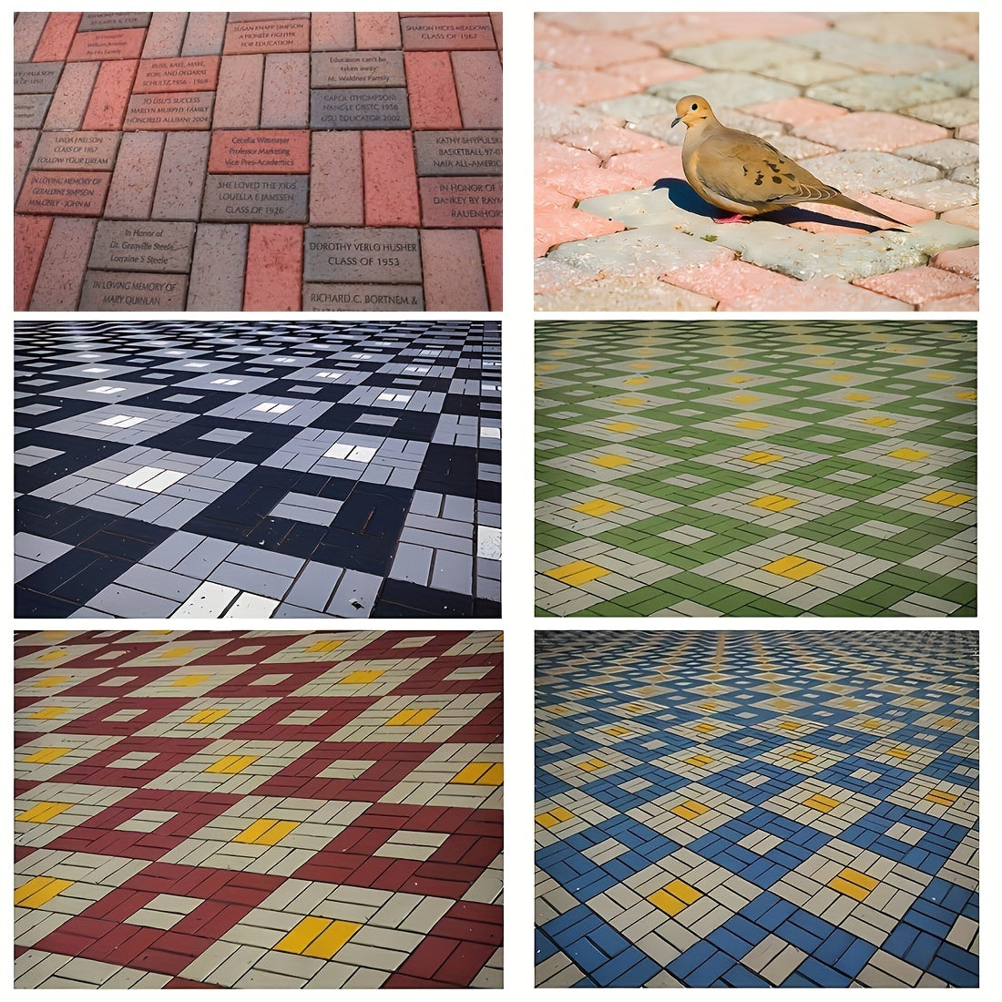 DIY Garden Path Maker Kit Concrete Mold for Stone Brick Roads Multi-Color 41.91cm x 41.91cm