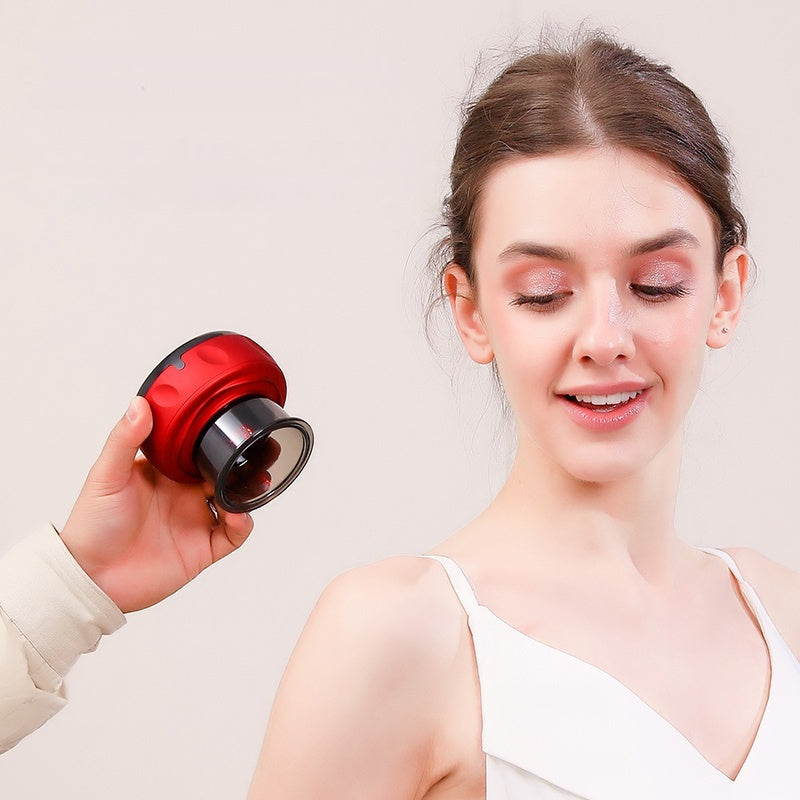 Li-ion batareyali USB orqali zaryadlanadigan elektr massajer, qora va qizil, qo'l bilan ishlatiladigan chuqur to'qima perkusiyasi uchun, sayohat va uyda foydalanish uchun portativ.