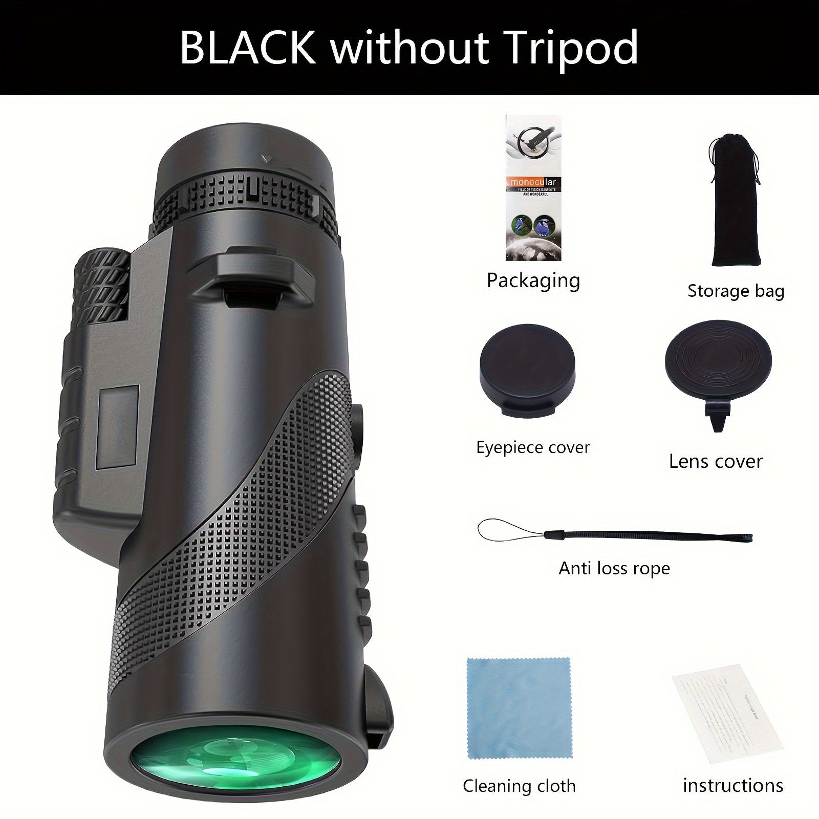 10x40mm Monocular Telescope for Adults Portable Handheld Long Distance Viewing for Camping Hiking Wildlife Observation