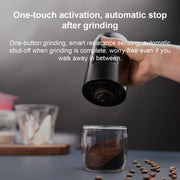 Molinillo de café eléctrico USB ajustable en grosor de molienda para hogar, viaje, camping, oficina duradero ABS
