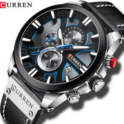 Reloj de cuarzo para hombre con esfera grande, función luminosa, fecha automática