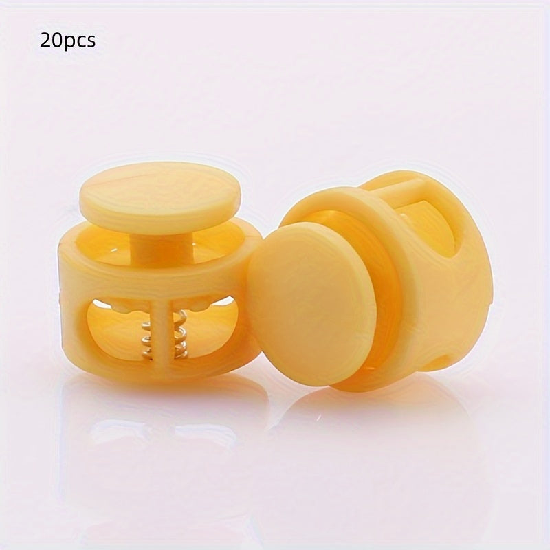 20 Pcs Color Nylon Spring Buckles for Shoes Luggage-Adjustable Buckles