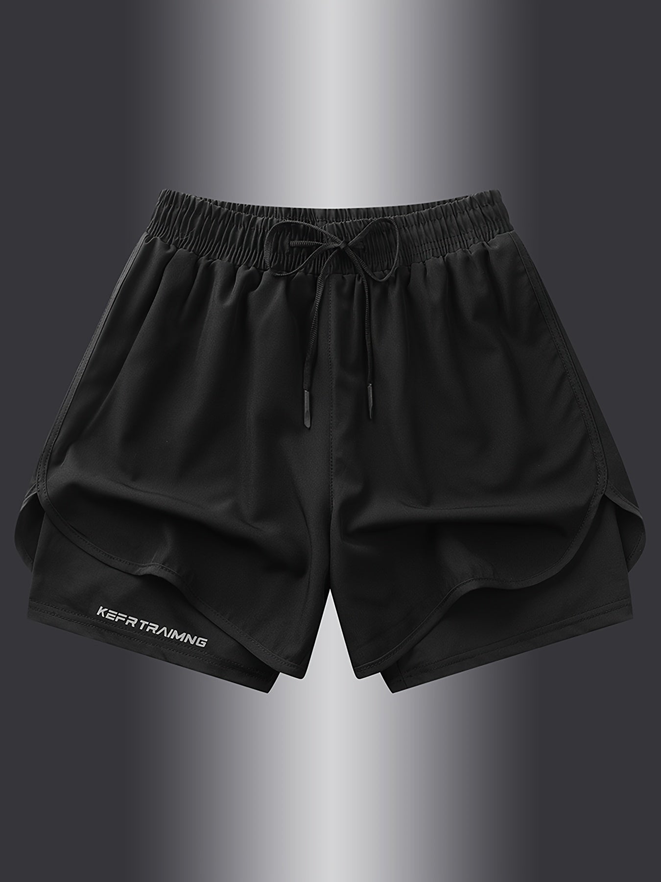 Women's Large Size Casual Sports Fake 2pcs Shorts Multicolor