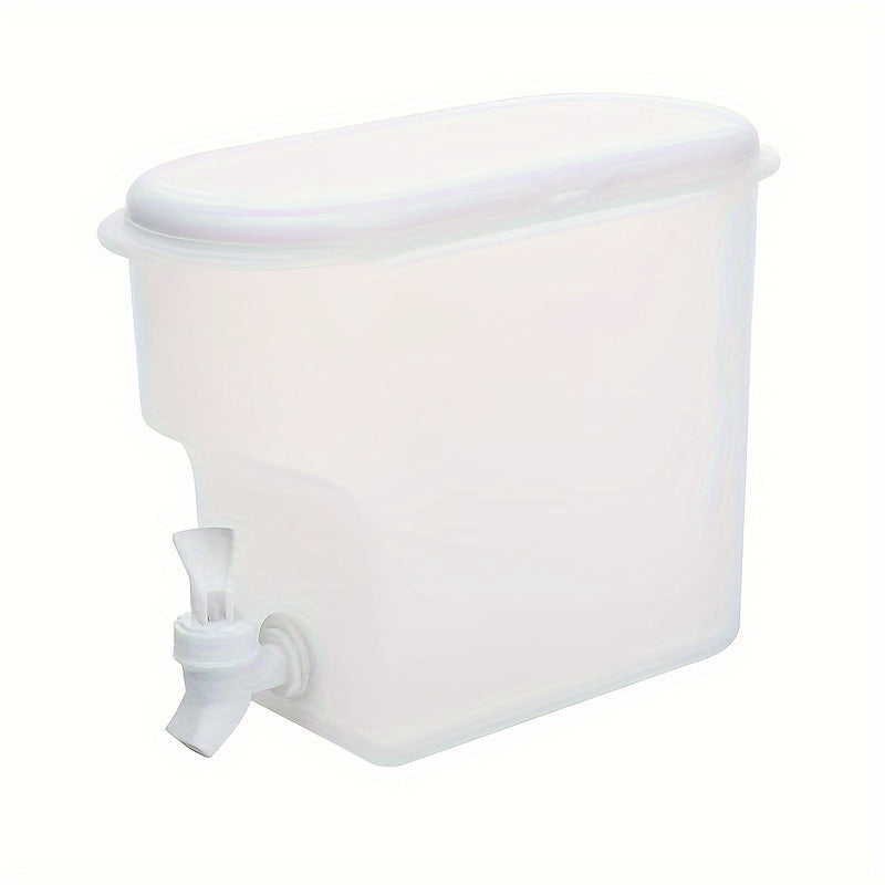 Диспенсер для напитков для холодильника без содержания бисфенола А с краном — вместительный контейнер для напитков, удобная крышка, идеально подходит для холодных напитков и воды, безопасен для пищевых продуктов, идеальный кухонный органайзер.