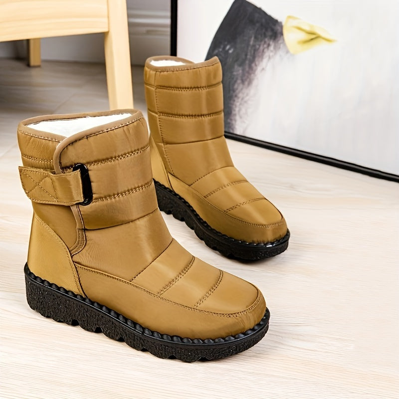 Women's Winter Snow Boots Warm Lined Anti-Slip High-Top Black Cover