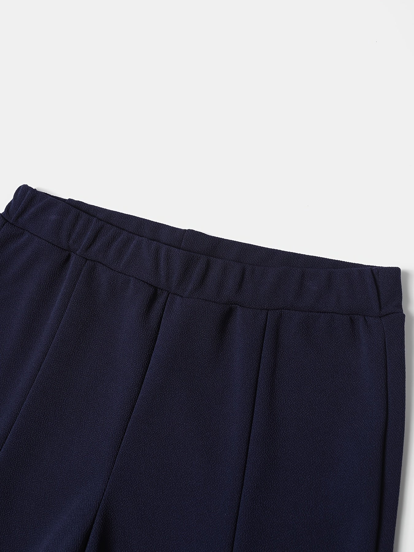 Брюки большого размера с высокой талией, облегающий крой, разрезы по бокам, однотонная трикотажная ткань