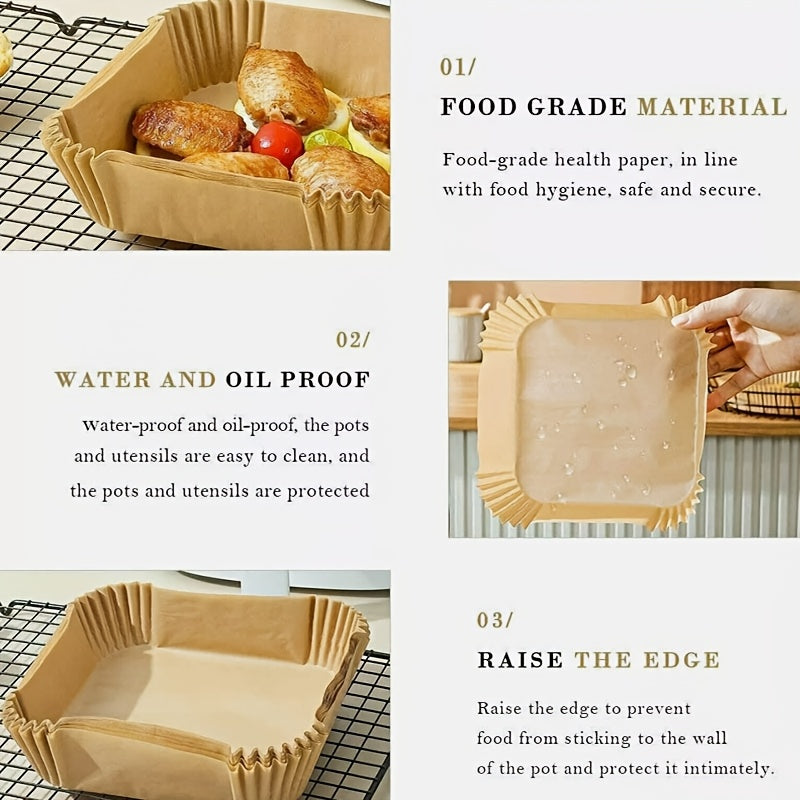 Pishirish, qovurish va pishirish uchun 200 ta Havo Qovurish Qog'ozli Oshxona Asbobi