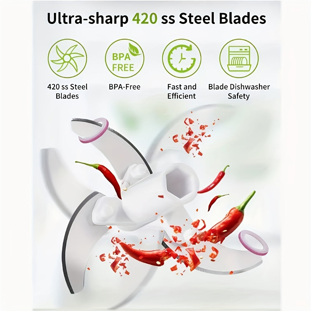 Manual Food Chopper and Meat Grinder Kitchen Gadget for Vegetables and Salads