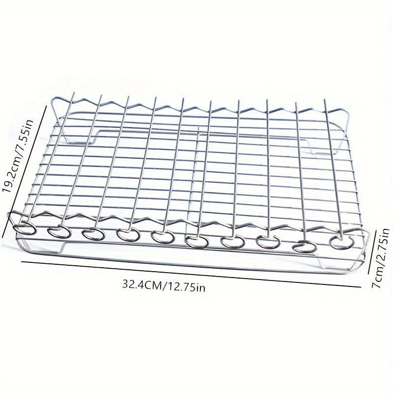 Juego de accesorios de acero inoxidable para freidora de aire con rejilla para brochetas y vaporera para Ninja Foodi DZ071 AF500UK
