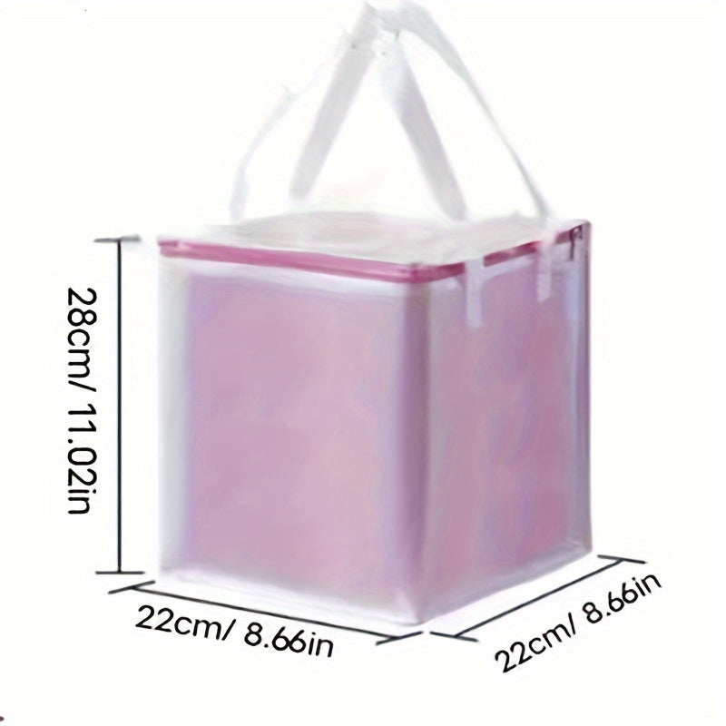 Reusable Insulated Food Delivery Tote Square Metal Foil Food Carrier for Outdoor Dining and Takeout