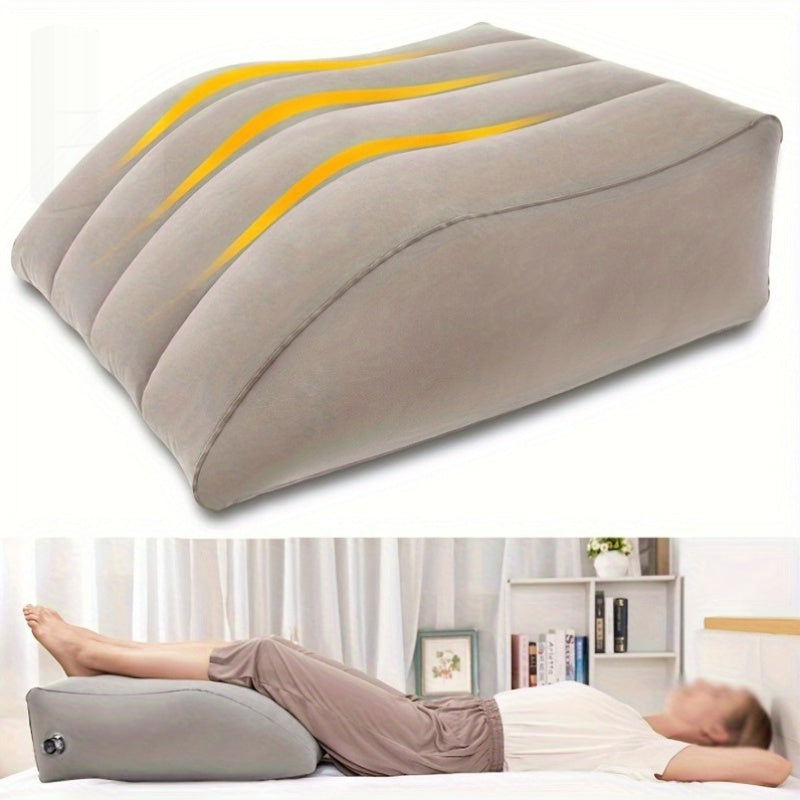 Inflatable Leg Pillow Polyester with Storage Nozzle for Comfort and Recovery