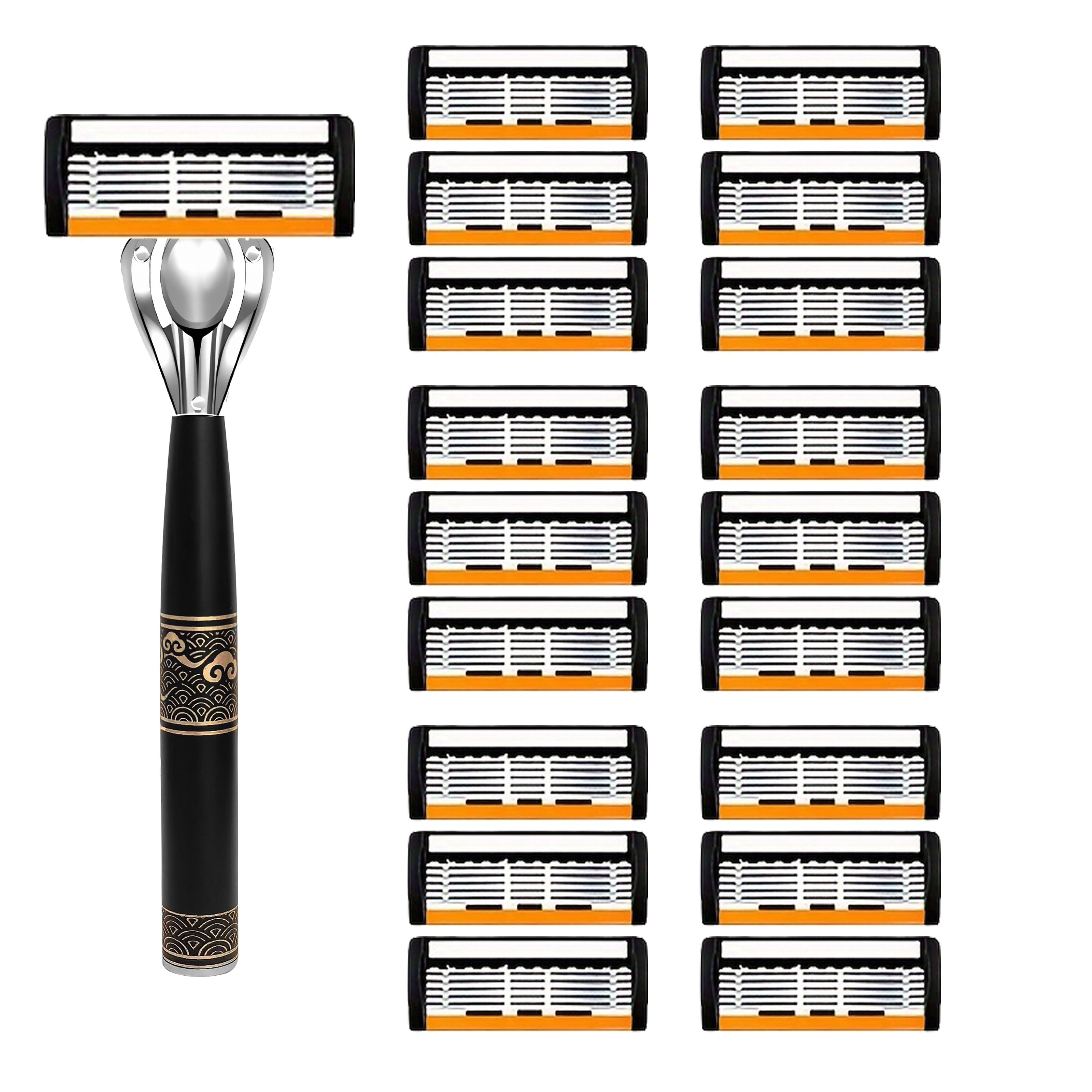 Men's Stainless Steel Safety Razor with Ultra-Sharp Blades for Close Shaving