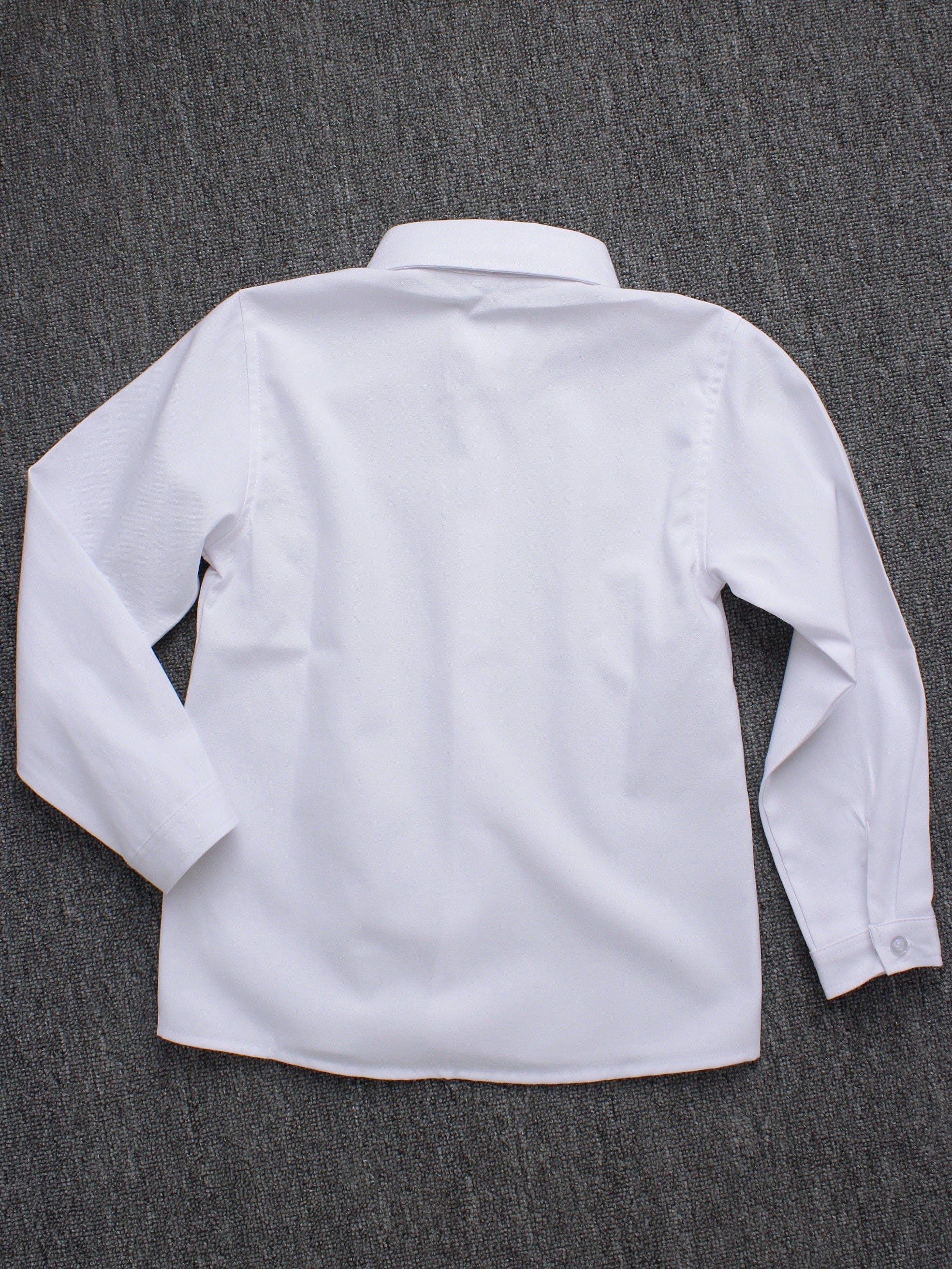 Camisa de vestir para niños de color sólido de manga larga con botones para primavera y otoño