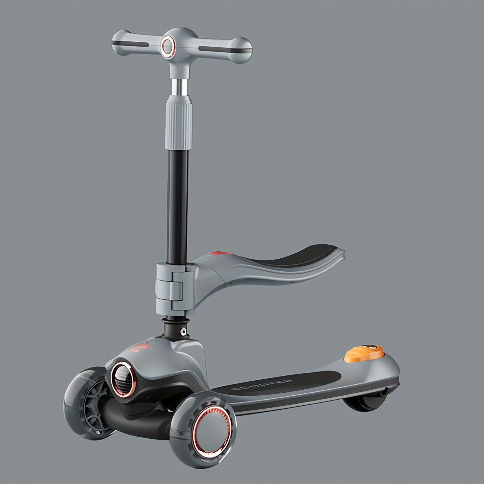 Kids' 2-in-1 Scooter and Bike for Ages 3-8 with LED Wheels Music and Foldable Design